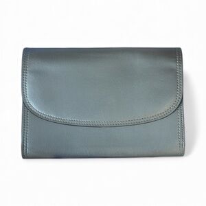 Elegant Gold Tone Faux Leather Clutch with Magnet Closure